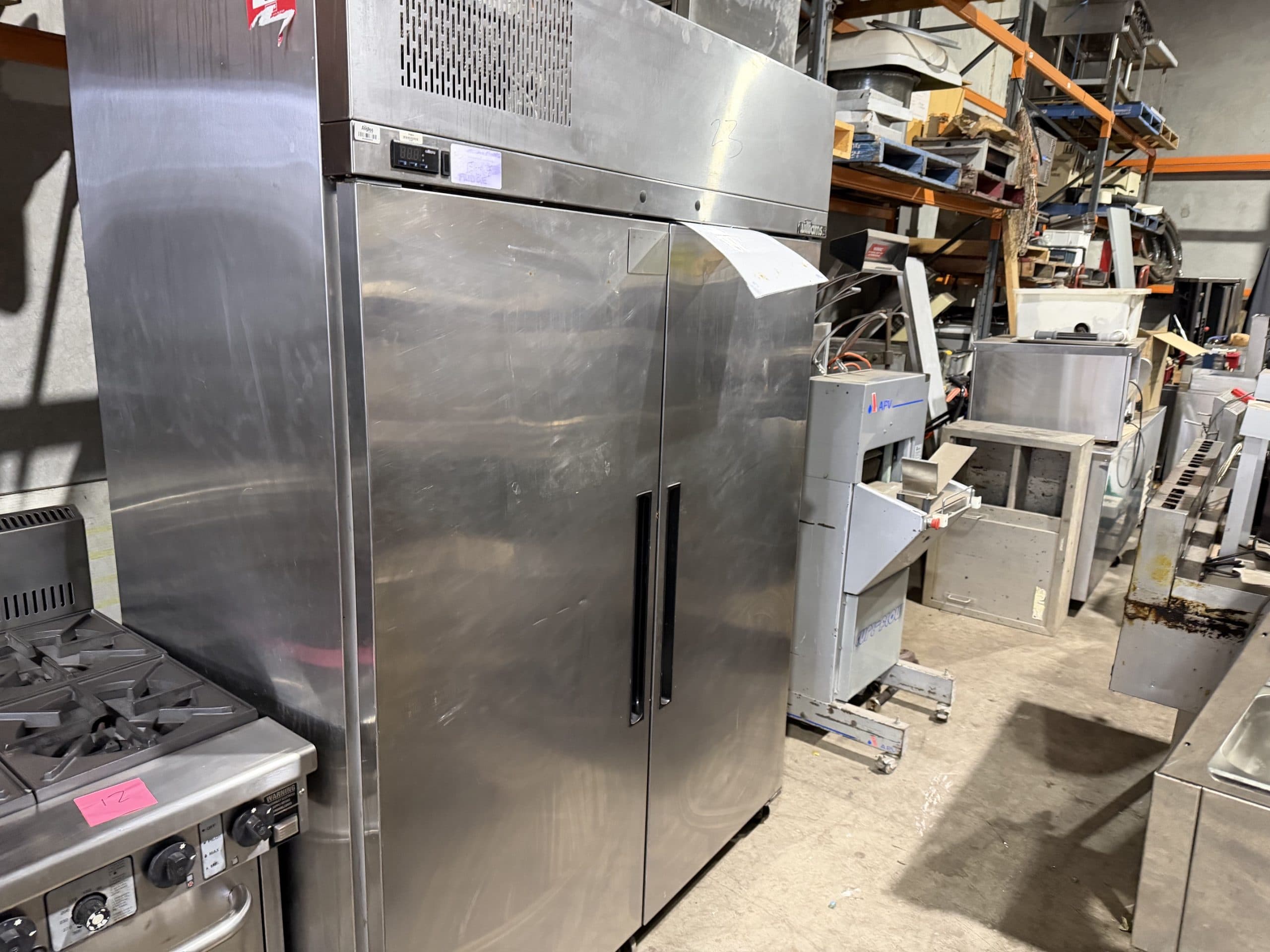 Williams Two Door Stainless Steel Fridge — refurbished commercial kitchen equipment